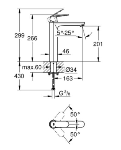voi-chau-nong-lanh-eurosmart-cosmopoitan-xl-size-grohe-23921000