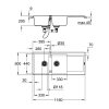 Bản vẽ kỹ thuật Bồn Rửa Chén Grohe Composite K500 31647AP0 Đá Thạch Anh