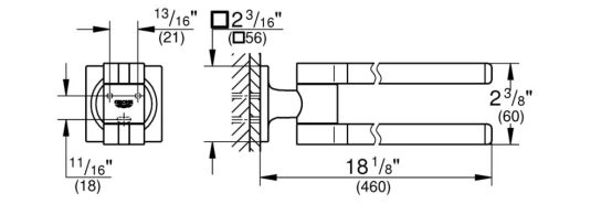 Bản vẽ Thanh Treo Khăn Nhập Khẩu Đức Grohe 40342GN1