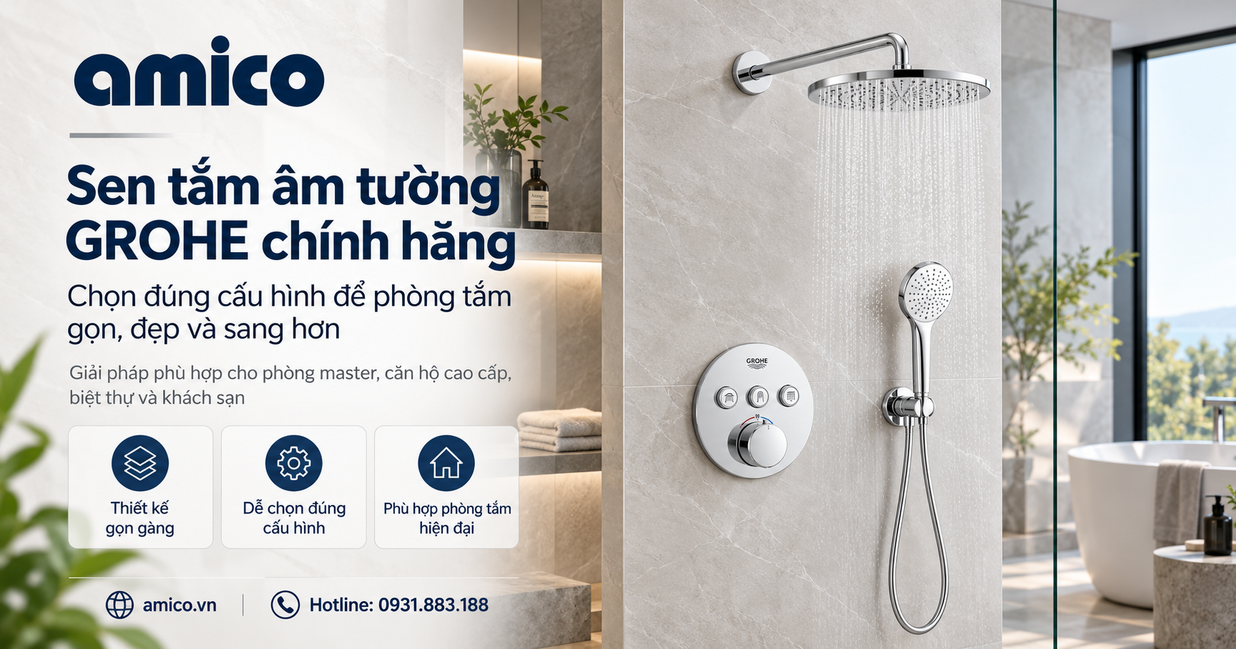 Sen tắm âm tường GROHE